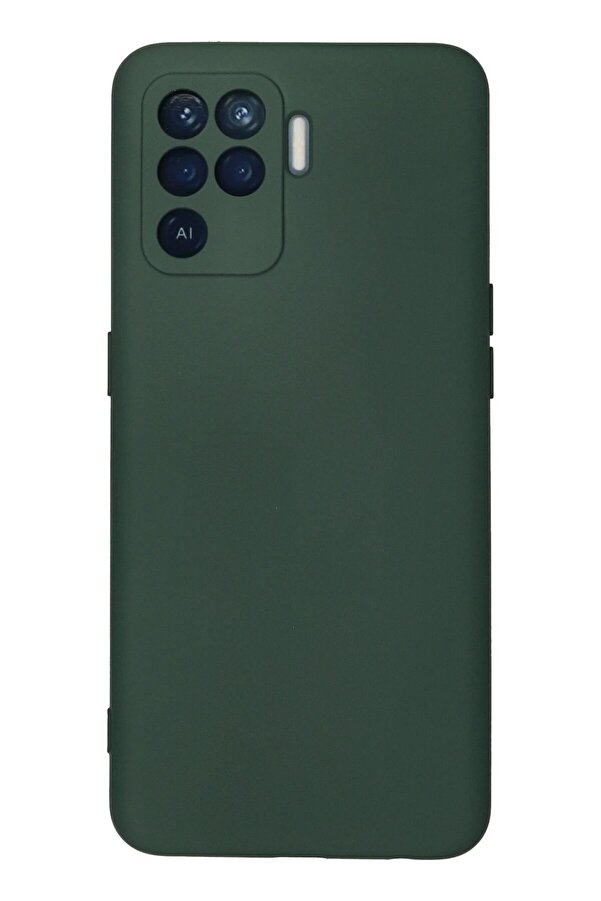 Oppo Reno 5 Li̇te Kılıf Nano İçi̇ Kadi̇fe Si̇li̇kon - Koyu Yeşi̇l - Dropx4025-1884