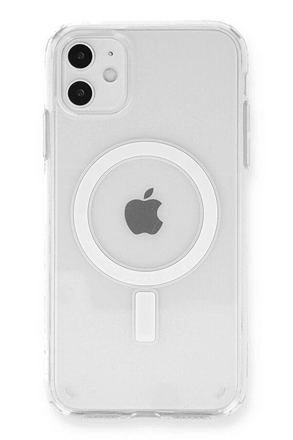 İphone 11 Kılıf Magneti̇csafe Şeffaf Si̇li̇kon - Şeffaf - Dropx2442-9325