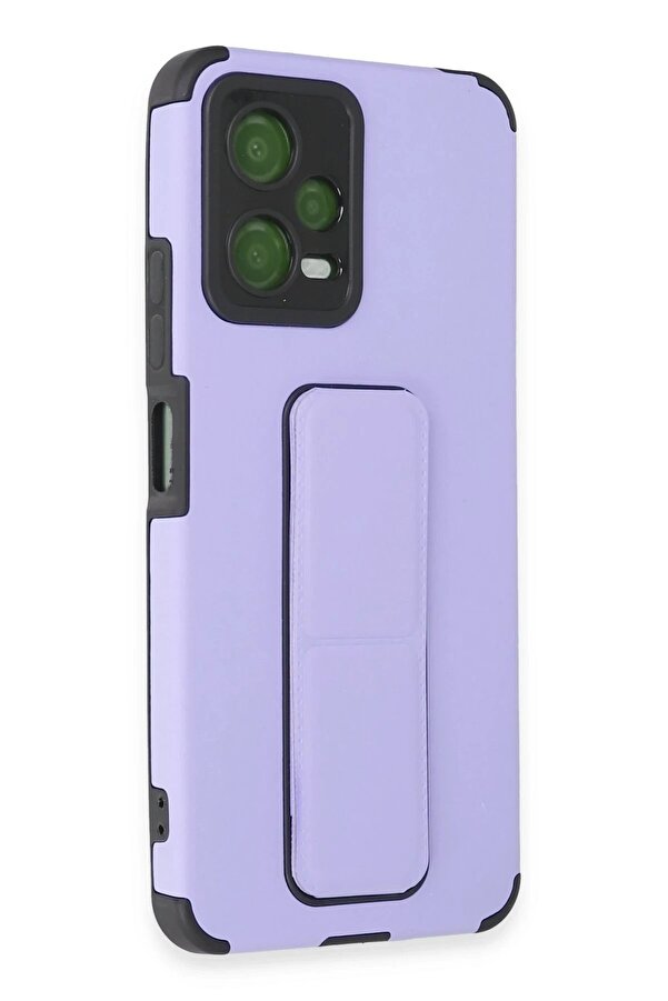 Xi̇aomi̇ Poco X5 5G Kılıf Mega Standlı Si̇li̇kon - Li̇la - Dropx7238-1771