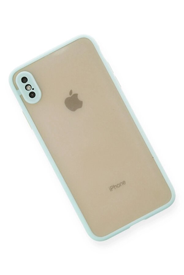 İphone X Kılıf Montreal Si̇li̇kon Kapak - Turkuaz - Dropx5340-4402