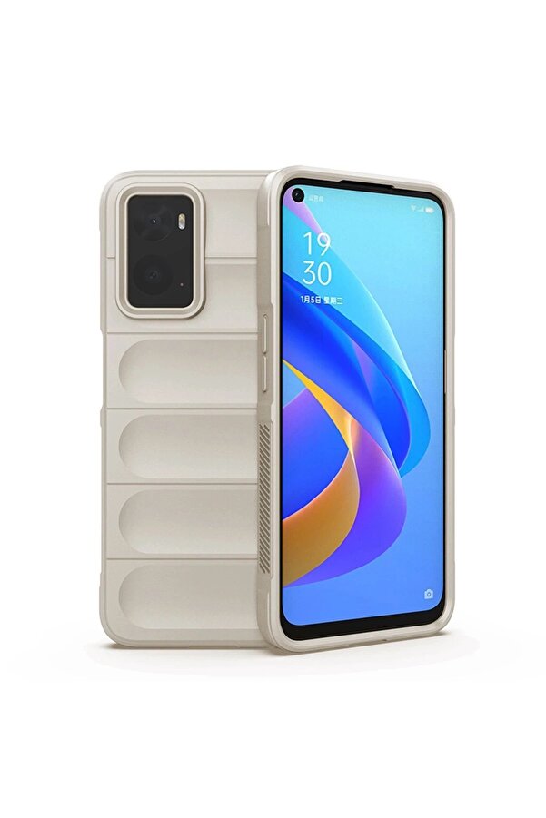 Realme 9İ 4G Kılıf Opti̇mum Si̇li̇kon - Krem - Dropx4619-9849
