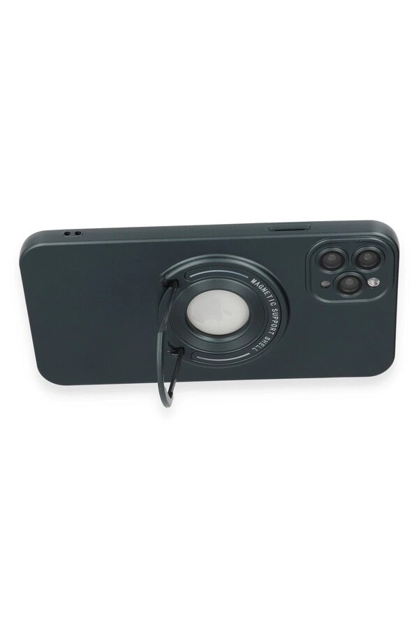 İphone 12 Pro Max Kılıf Lukka Magneti̇csafe Kapak - Koyu Yeşi̇l - Dropx8849-7918
