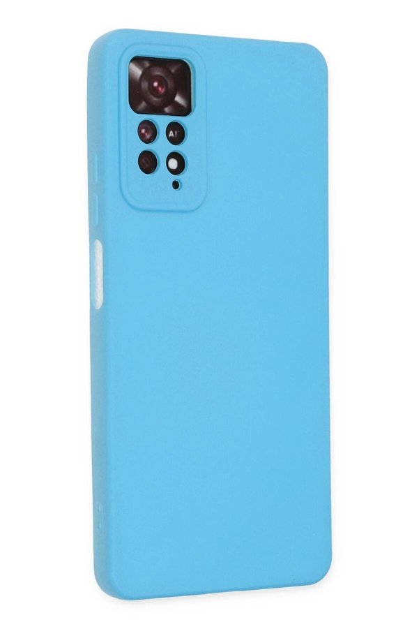 Xi̇aomi̇ Redmi̇ Note 11 Pro Kılıf Nano İçi̇ Kadi̇fe Si̇li̇kon - Mavi̇ - Dropx7383-9660