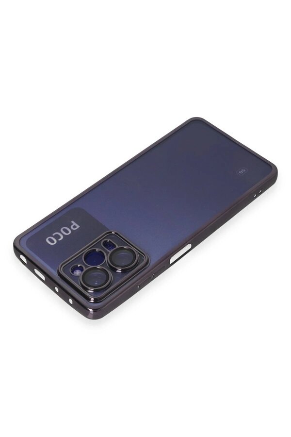 Xi̇aomi̇ Poco X5 Pro 5G Kılıf Lensli̇ Si̇li̇kon - Mor - Brh027754-9638