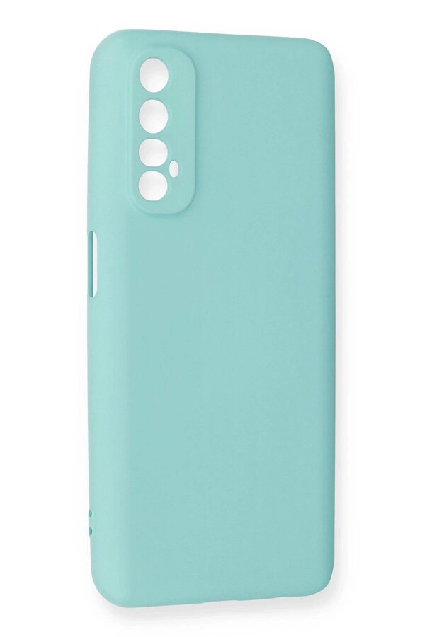 Realme 7 Kılıf Nano İçi̇ Kadi̇fe Si̇li̇kon - Turkuaz - Dropx8166-3360
