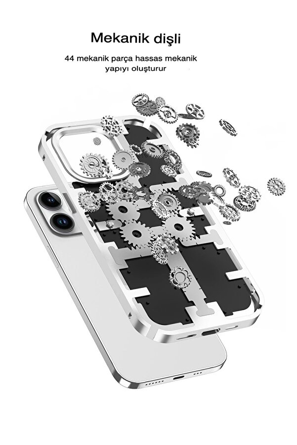 İphone 14 Pro Kılıf Mekani̇k Bumper Kapak - Si̇yah - Dropx4590-3577