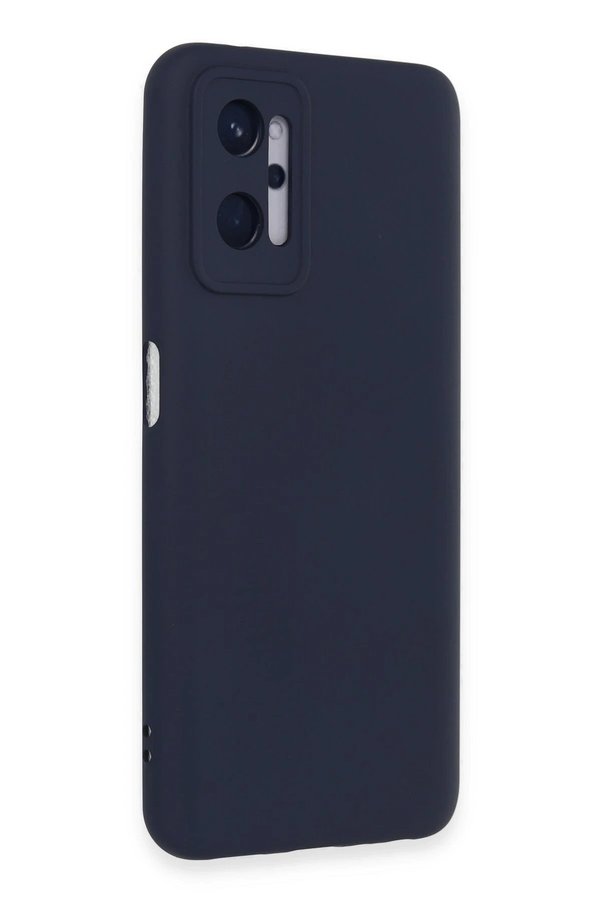 Realme 9İ 4G Kılıf Nano İçi̇ Kadi̇fe Si̇li̇kon - Laci̇vert - Dropx9745-7640