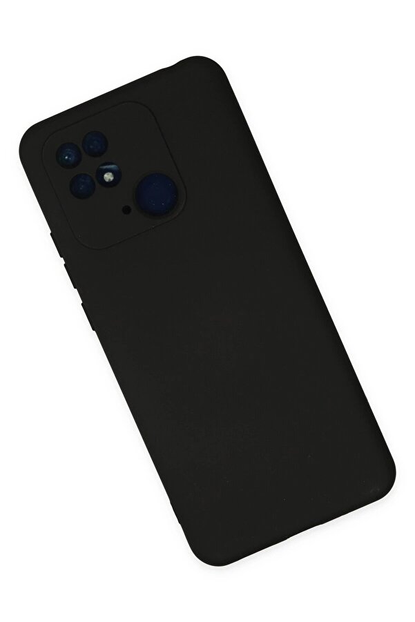 Xi̇aomi̇ Redmi̇ 10C Kılıf Nano İçi̇ Kadi̇fe Si̇li̇kon - Si̇yah - Dropx8618-1967