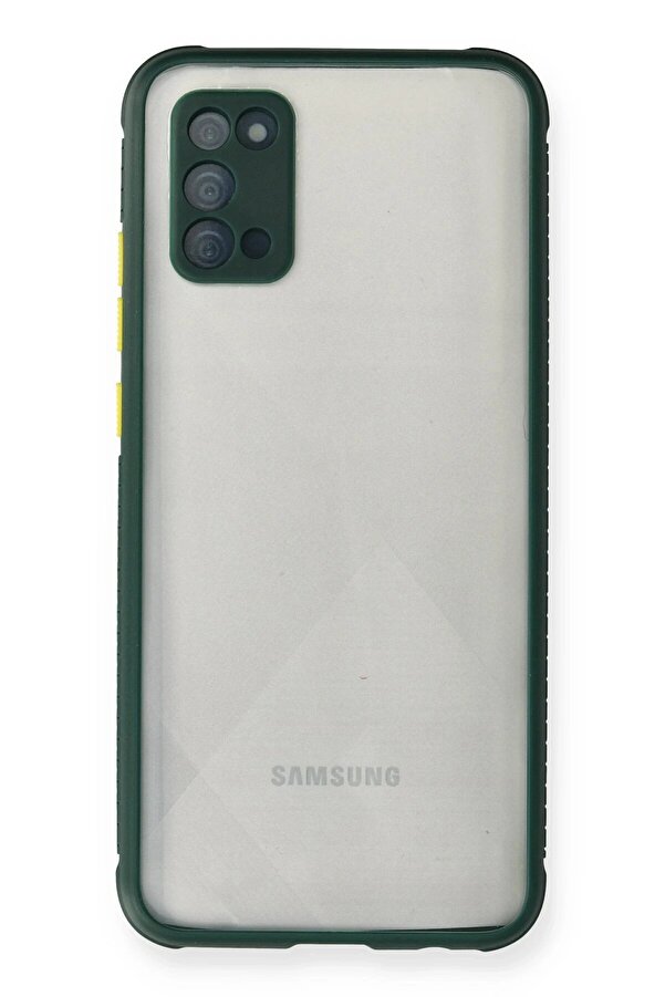 Samsung Galaxy A02S Kılıf Mi̇ami̇ Şeffaf Si̇li̇kon - Koyu Yeşi̇l - Dropx6081-8621