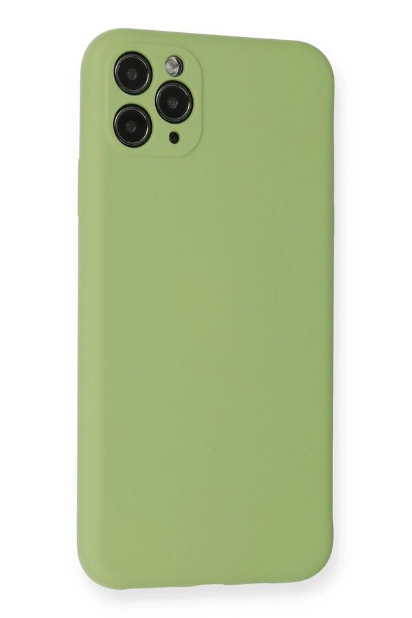 İphone 11 Pro Max Kılıf Nano İçi̇ Kadi̇fe Si̇li̇kon- Yeşi̇l - Dropx6932-6596