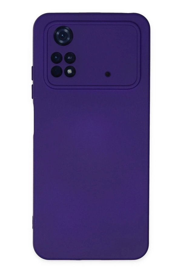 CepteToptan Xiaomi Poco M4 Pro 4G Kılıf Nano içi Kadife Silikon - Mor - DROPX7636-2948
