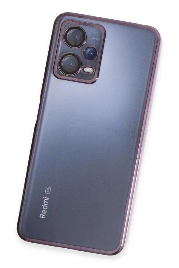 Xi̇aomi̇ Redmi̇ Note 12 5G Kılıf Lensli̇ Si̇li̇kon - Mor - Dropx2105-7177