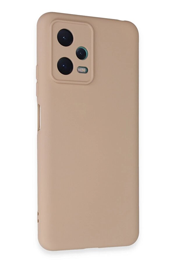 Xi̇aomi̇ Redmi̇ Note 12 5G Kılıf Nano İçi̇ Kadi̇fe Si̇li̇kon - Pudra - Dropx9567-4271