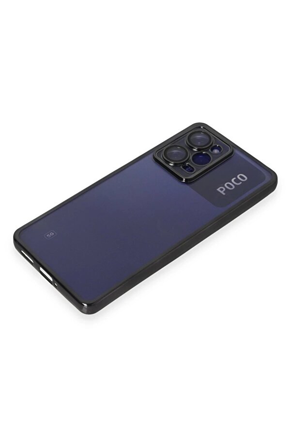Xi̇aomi̇ Poco X5 Pro 5G Kılıf Lensli̇ Si̇li̇kon - Si̇yah - Dropx1446-4977