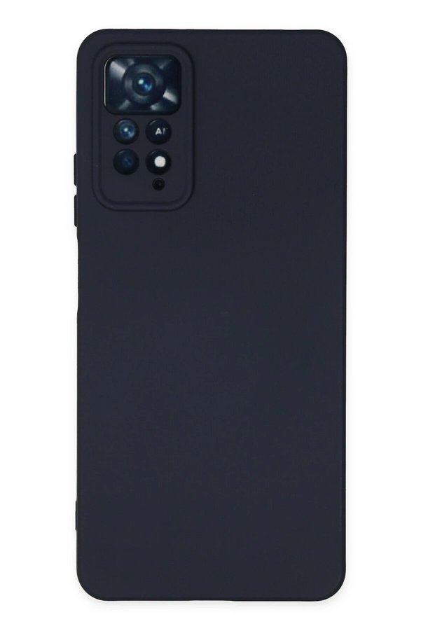 CepteToptan Xiaomi Redmi Note 11 Pro Kılıf Nano içi Kadife Silikon - Lacivert - DROPX9919-7726