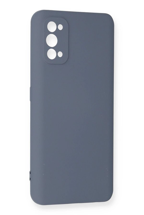 Realme 7 Pro Kılıf Nano İçi̇ Kadi̇fe Si̇li̇kon - Gri̇ - Dropx7556-2187