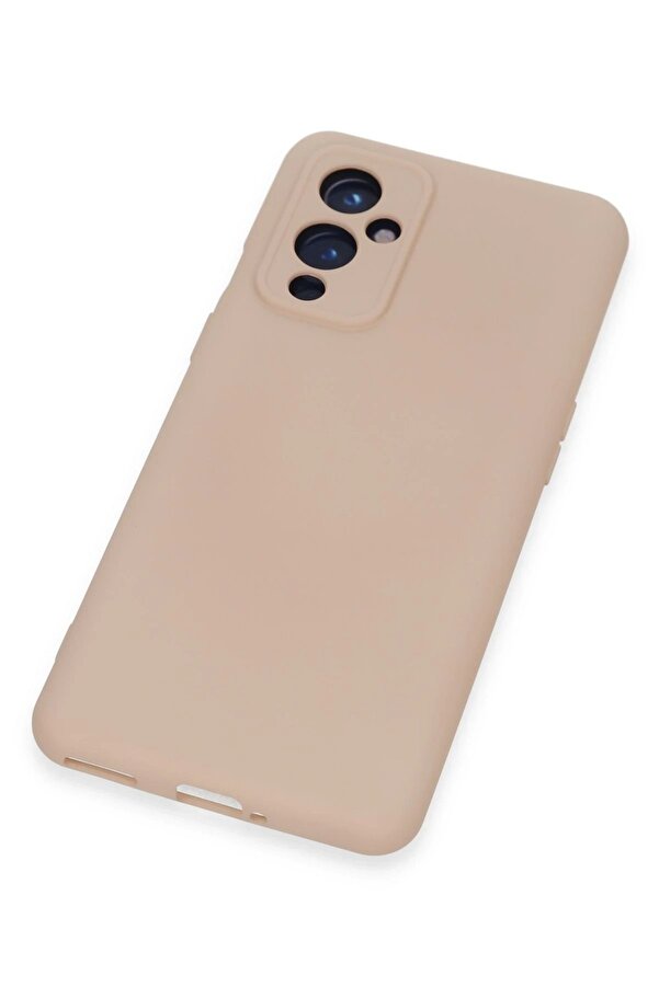 One Plus 9 Kılıf Nano İçi̇ Kadi̇fe Si̇li̇kon - Pudra - Dropx7878-3631