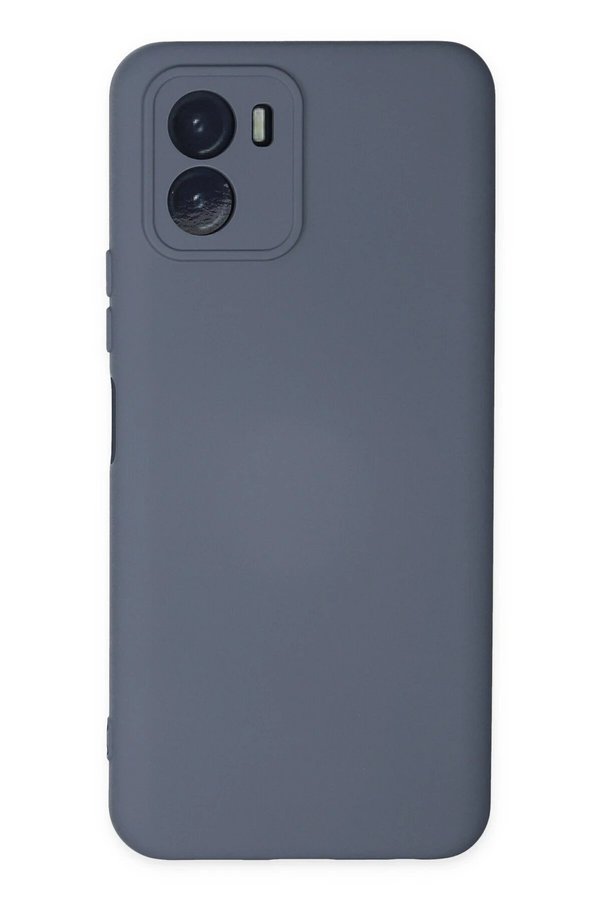 CepteToptan Vivo Y15S Kılıf Nano içi Kadife Silikon - Gri - DROPX3029-4963