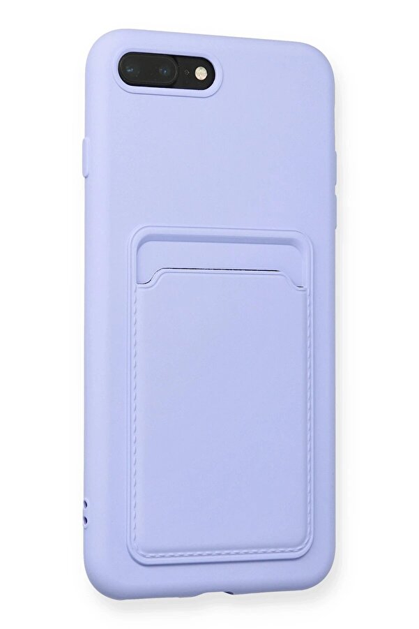 İphone 7 Plus Kılıf Kelvi̇n Kartvi̇zi̇tli̇ Si̇li̇kon - Li̇la - Dropx6965-4263