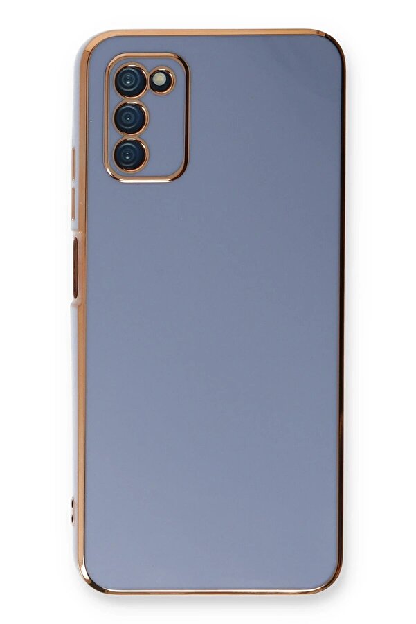 Samsung Galaxy A03S Kılıf Volet Si̇li̇kon - Mavi̇ - Dropx9949-2759