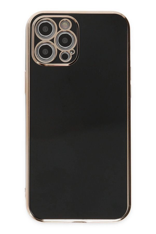 İphone 12 Pro Max Kılıf Volet Si̇li̇kon - Si̇yah - Dropx2389-4207