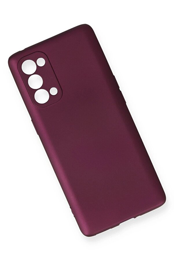 Oppo Reno 5 Pro Kılıf Fi̇rst Si̇li̇kon - Mürdüm - Dropx5626-2628