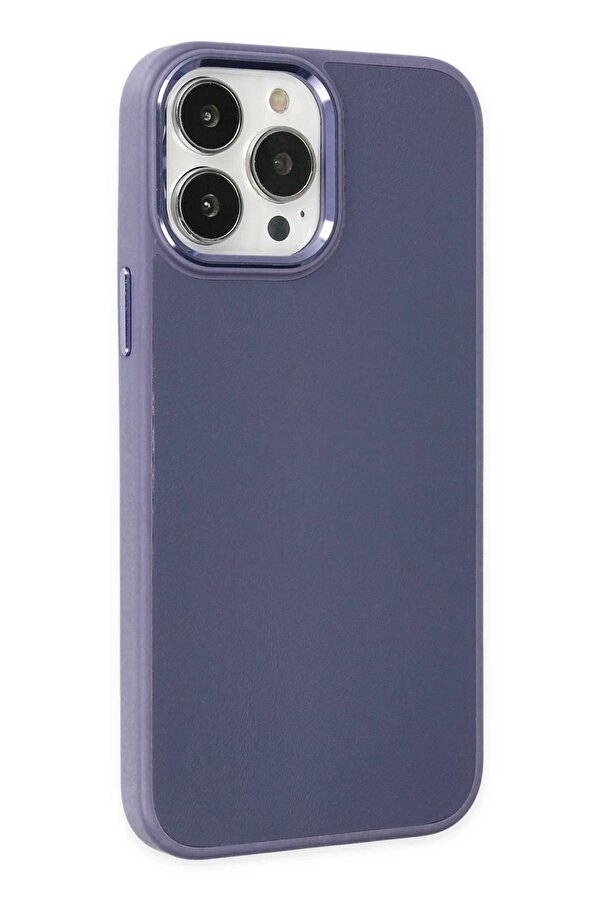 İphone 13 Pro Kılıf Asya Deri̇ Si̇li̇kon - Mor - Dropx2128-9909