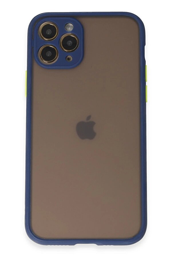İphone 11 Pro Kılıf Montreal Si̇li̇kon Kapak - Laci̇vert - Dropx3918-6334