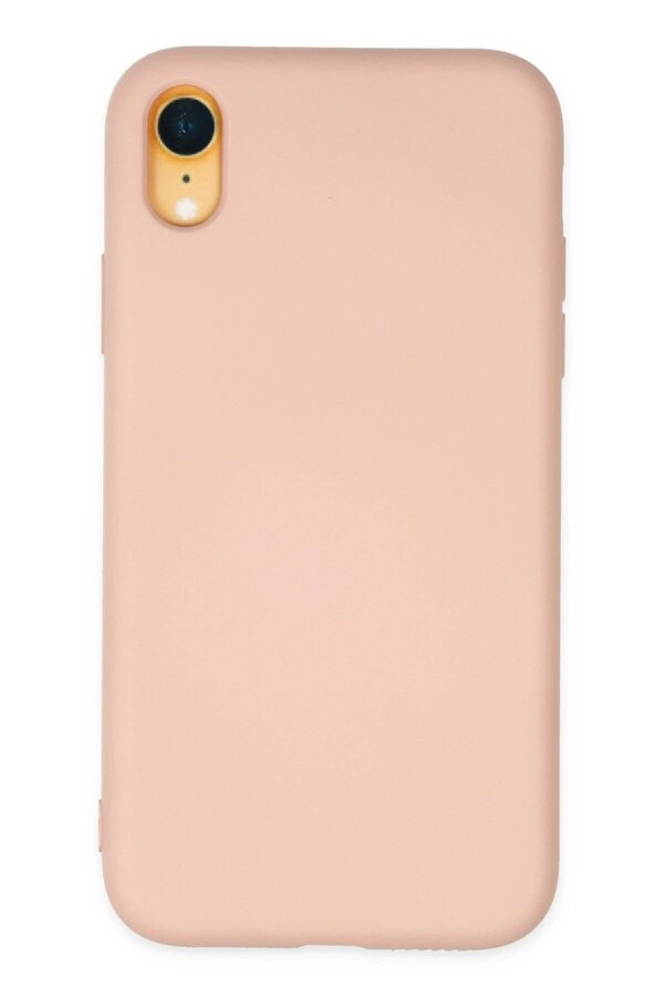 İphone Xr Kılıf Nano İçi̇ Kadi̇fe Si̇li̇kon - Pudra - Dropx2835-6949