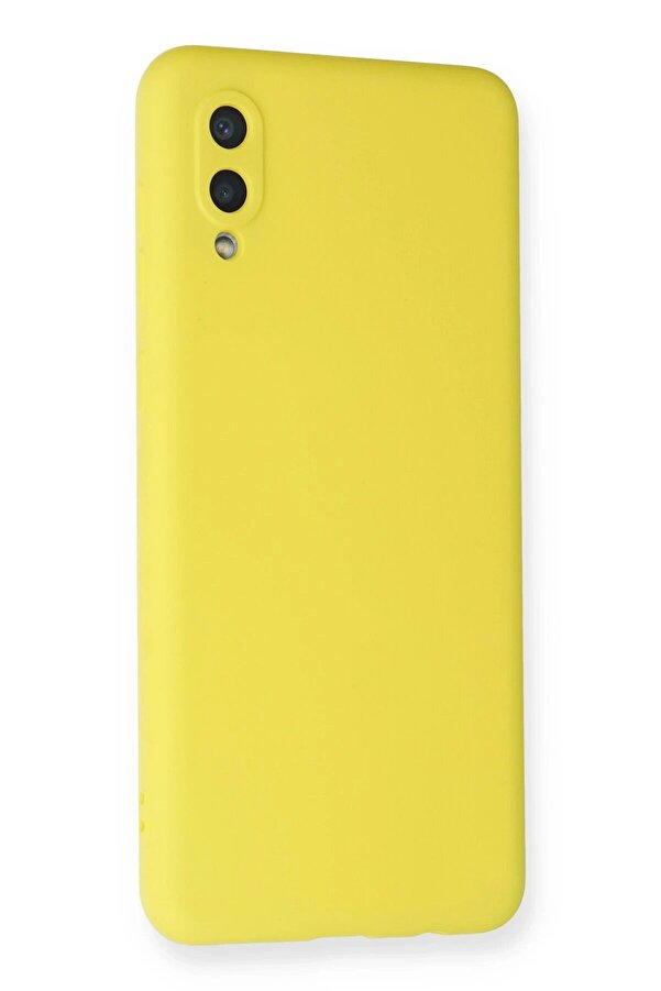 Samsung Galaxy A02 Kılıf Nano İçi̇ Kadi̇fe Si̇li̇kon - Sarı - Dropx4419-3986