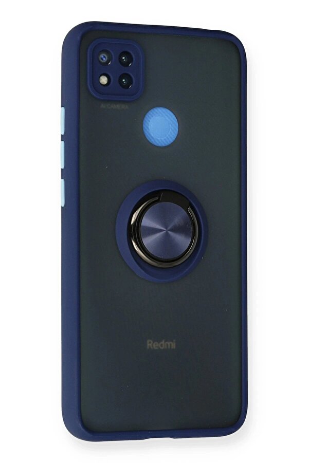 Xi̇aomi̇ Redmi̇ 9C Kılıf Montreal Yüzüklü Si̇li̇kon Kapak - Laci̇vert - Dropx7162-1527
