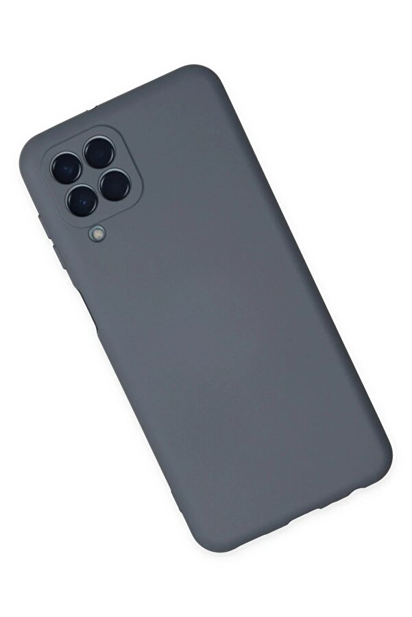 Samsung Galaxy M33 Kılıf Nano İçi̇ Kadi̇fe Si̇li̇kon - Gri̇ - Dropx4716-6322