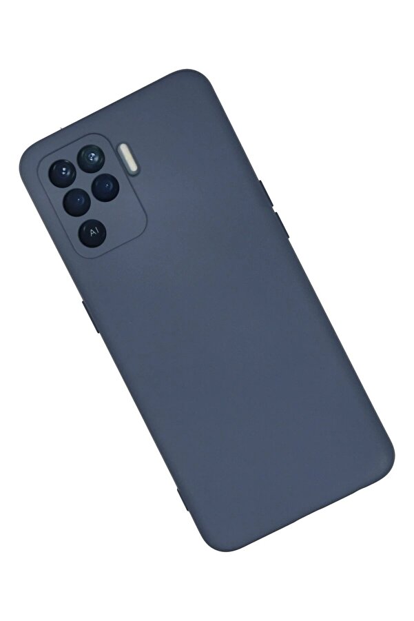 Oppo Reno 5 Li̇te Kılıf Nano İçi̇ Kadi̇fe Si̇li̇kon - Gri̇ - Dropx5806-3048