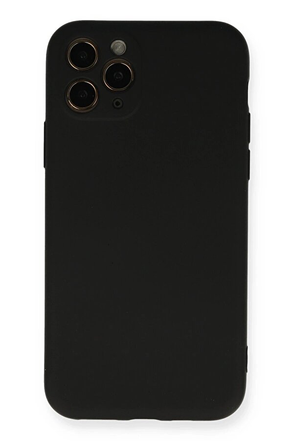 İphone 11 Pro Kılıf Nano İçi̇ Kadi̇fe Si̇li̇kon - Si̇yah - Dropx2696-8614