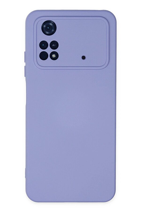 Xi̇aomi̇ Poco M4 Pro 4G Kılıf Nano İçi̇ Kadi̇fe Si̇li̇kon - Li̇la - Dropx1171-8887