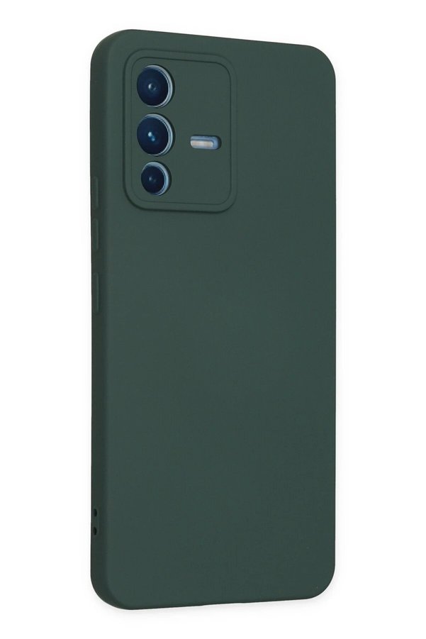 Vi̇vo V23 5G Kılıf Nano İçi̇ Kadi̇fe Si̇li̇kon - Koyu Yeşi̇l - Dropx4352-1472