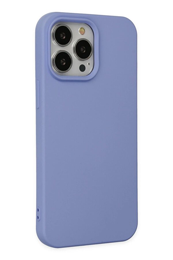İphone 14 Pro Kılıf Nano İçi̇ Kadi̇fe Si̇li̇kon - Li̇la - Dropx8816-4633
