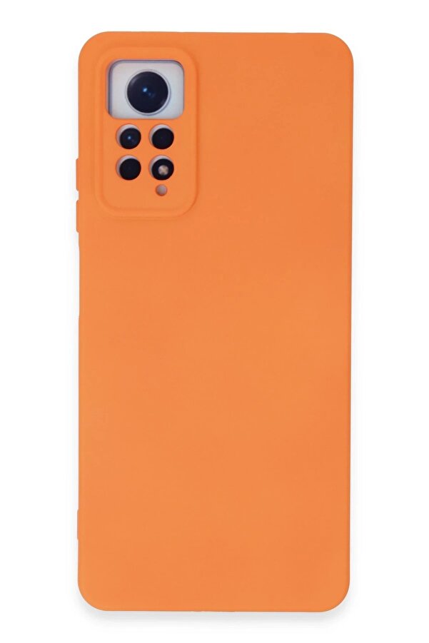 Xi̇aomi̇ Redmi̇ Note 12 Pro 4G Kılıf Nano İçi̇ Kadi̇fe Si̇li̇kon - Turuncu - Dropx5343-4673