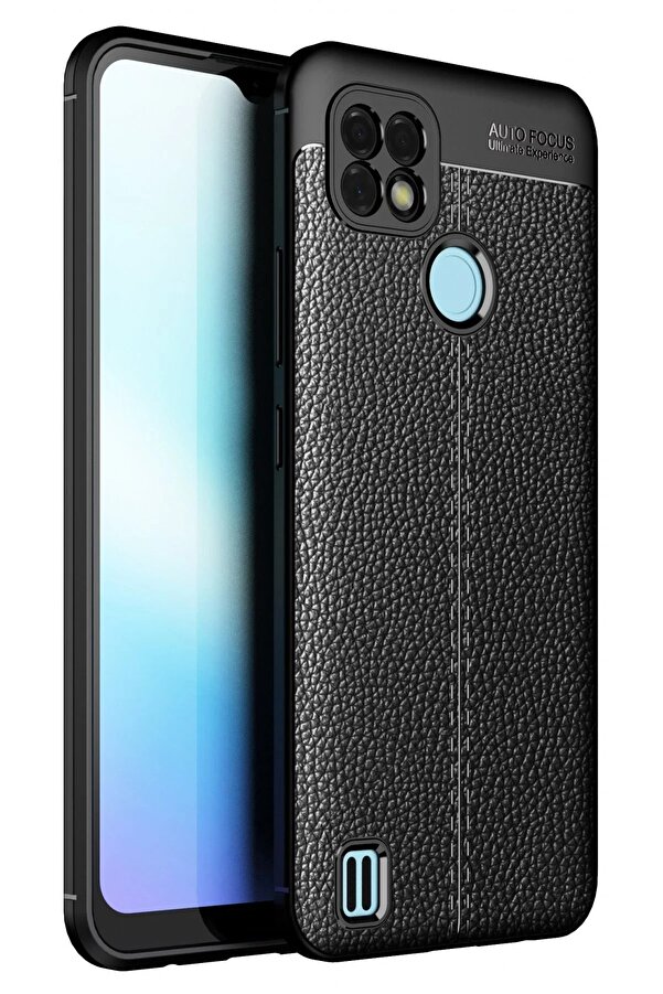 Realme C21 Kılıf Auto Focus Kapak - Si̇yah - Dropx3139-1033