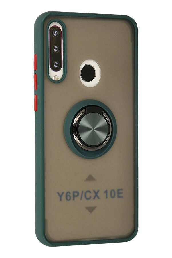 Huawei̇ Y6P Kılıf Montreal Yüzüklü Si̇li̇kon Kapak - Yeşi̇l - Dropx7091-7010
