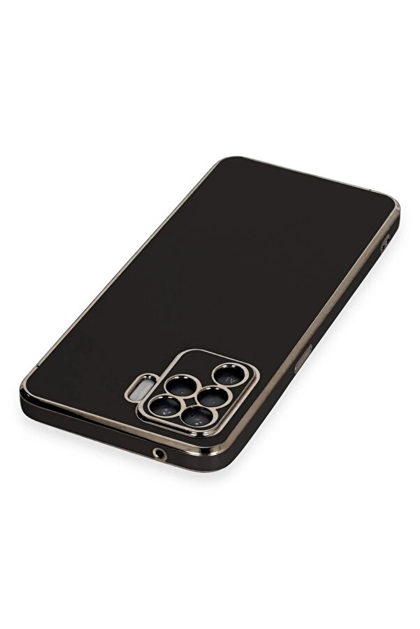 Oppo Reno 5 Li̇te Kılıf Volet Si̇li̇kon - Si̇yah - Dropx7684-7084