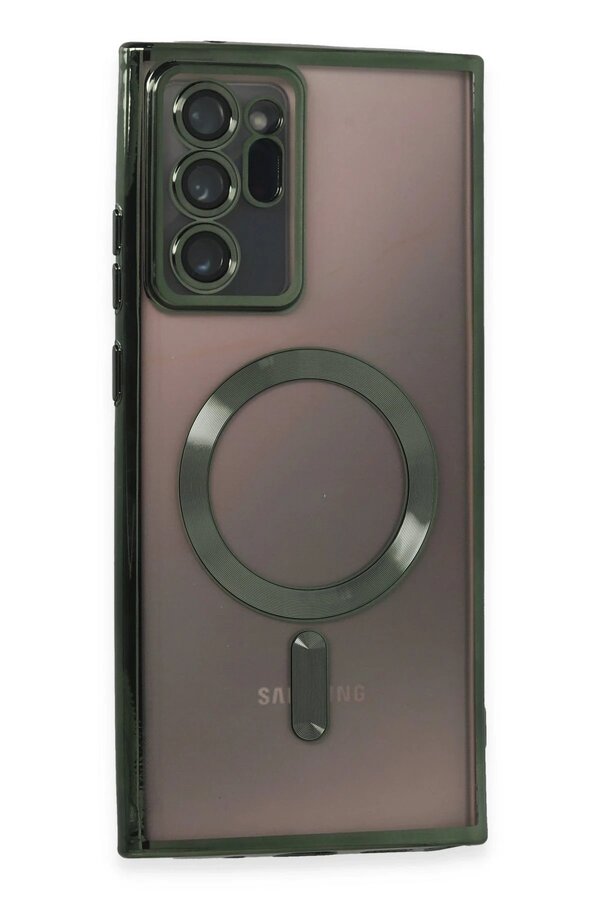 Samsung Galaxy Note 20 Ultra Kılıf Kross Magneti̇csafe Kapak - Koyu Yeşi̇l - Dropx5473-4173