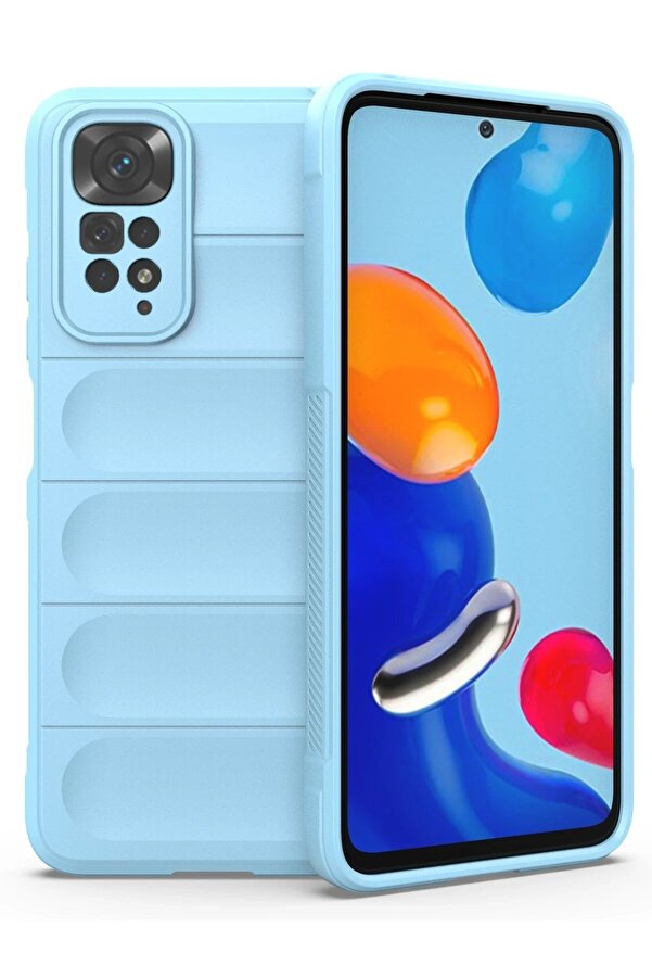 Xi̇aomi̇ Redmi̇ Note 11 Kılıf Opti̇mum Si̇li̇kon - Sky Blue - Dropx1853-8215