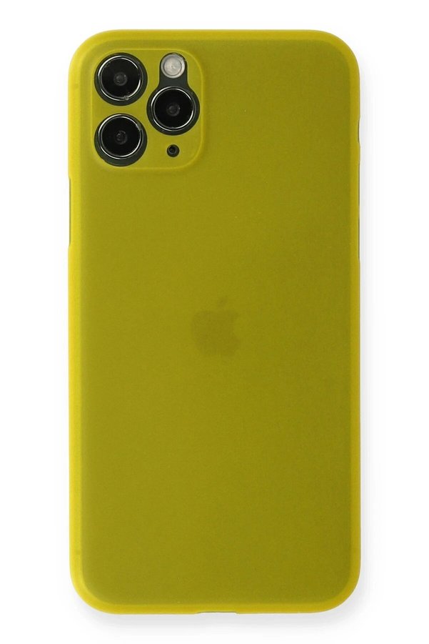 İphone 11 Pro Max Kılıf Pp Ultra İnce Kapak - Sarı - Dropx6451-1752