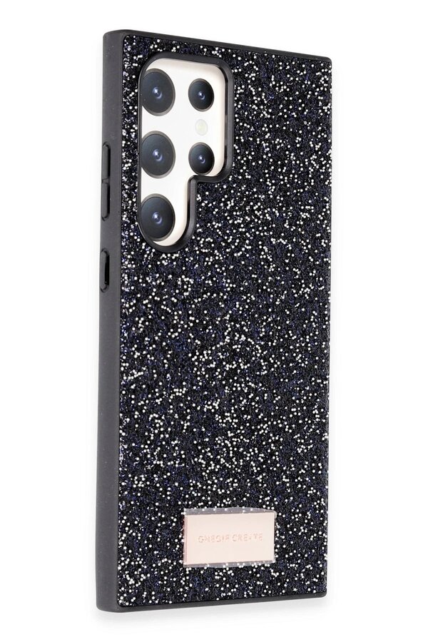 Samsung Galaxy S24 Ultra Bri̇ght Si̇mli̇ Kapak - Si̇yah - Dropx9223-1917