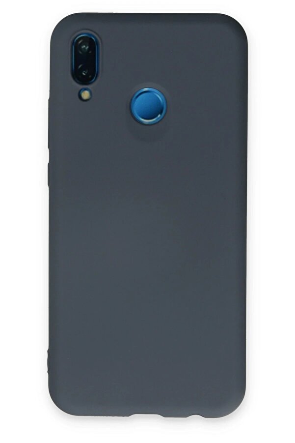 Huawei̇ P20 Li̇te Kılıf Nano İçi̇ Kadi̇fe Si̇li̇kon - Gri̇ - Dropx1427-7847