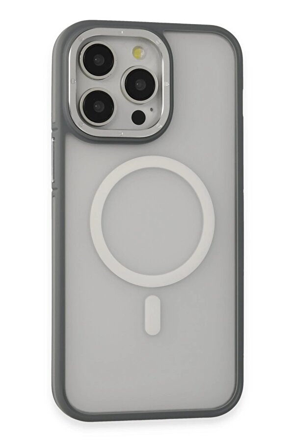 İphone 14 Pro Max Kılıf Rocky Magsafe Kapak - Gümüş - Dropx1216-9654