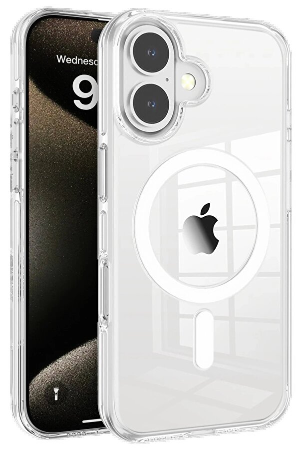 İphone 16 Gleam Pc Sert Magsafe Kılıf - Şeffaf - Dropx3388-6961