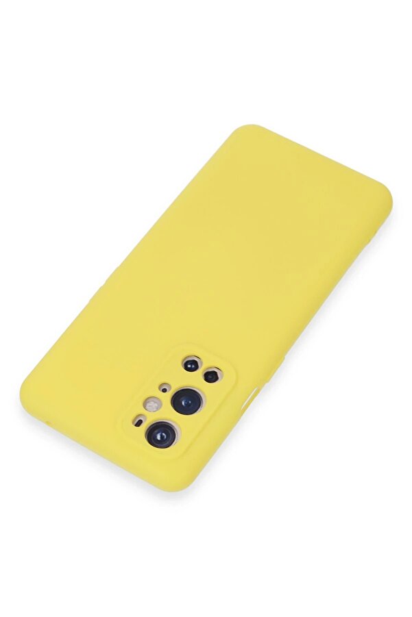 One Plus 9 Pro Kılıf Nano İçi̇ Kadi̇fe Si̇li̇kon - Sarı - Dropx6829-3756