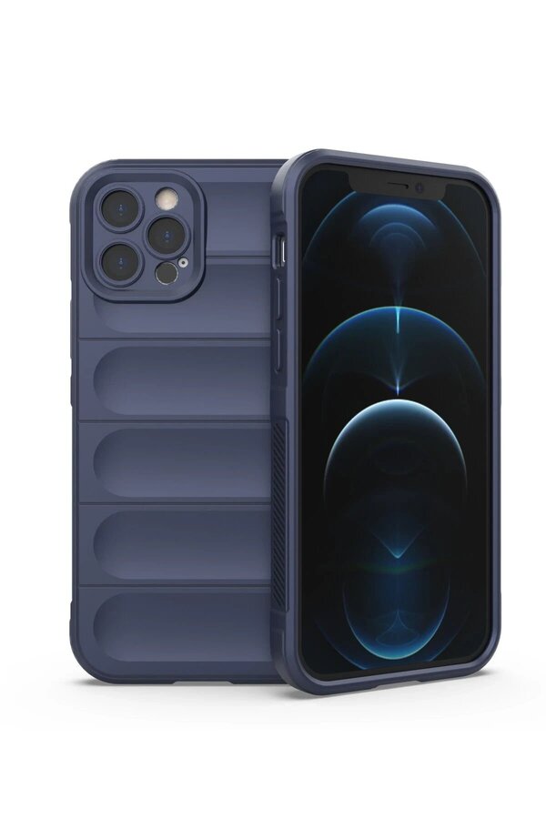 CepteToptan iPhone 12 Pro Kılıf Optimum Silikon - Lacivert - DROPX3240-2366
